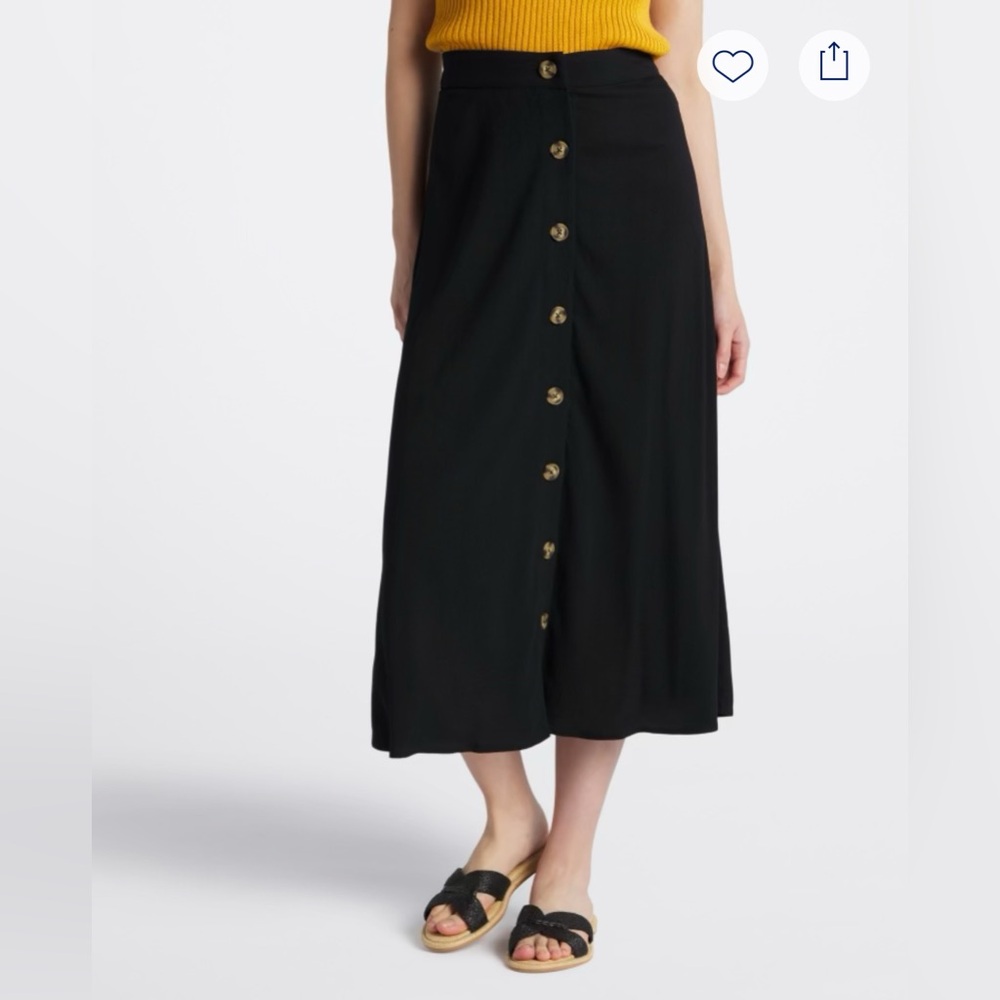 Market & Spruce Marla Button Front Skirt - Med